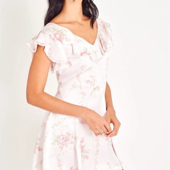 🎀 NWT Love Shack Fancy Frankie Silk Mini Dress 🎀 - Picture 3 of 6